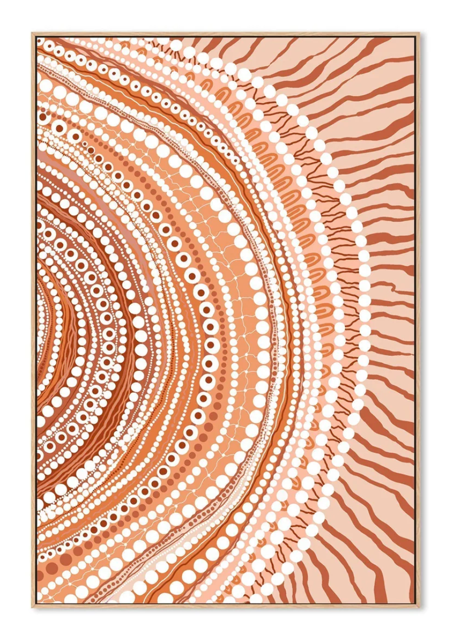 BLOOMING FEMALE EARTH, STYLE A , BY LEAH CUMMINS OAK FRAMED POSTER 80x120cm