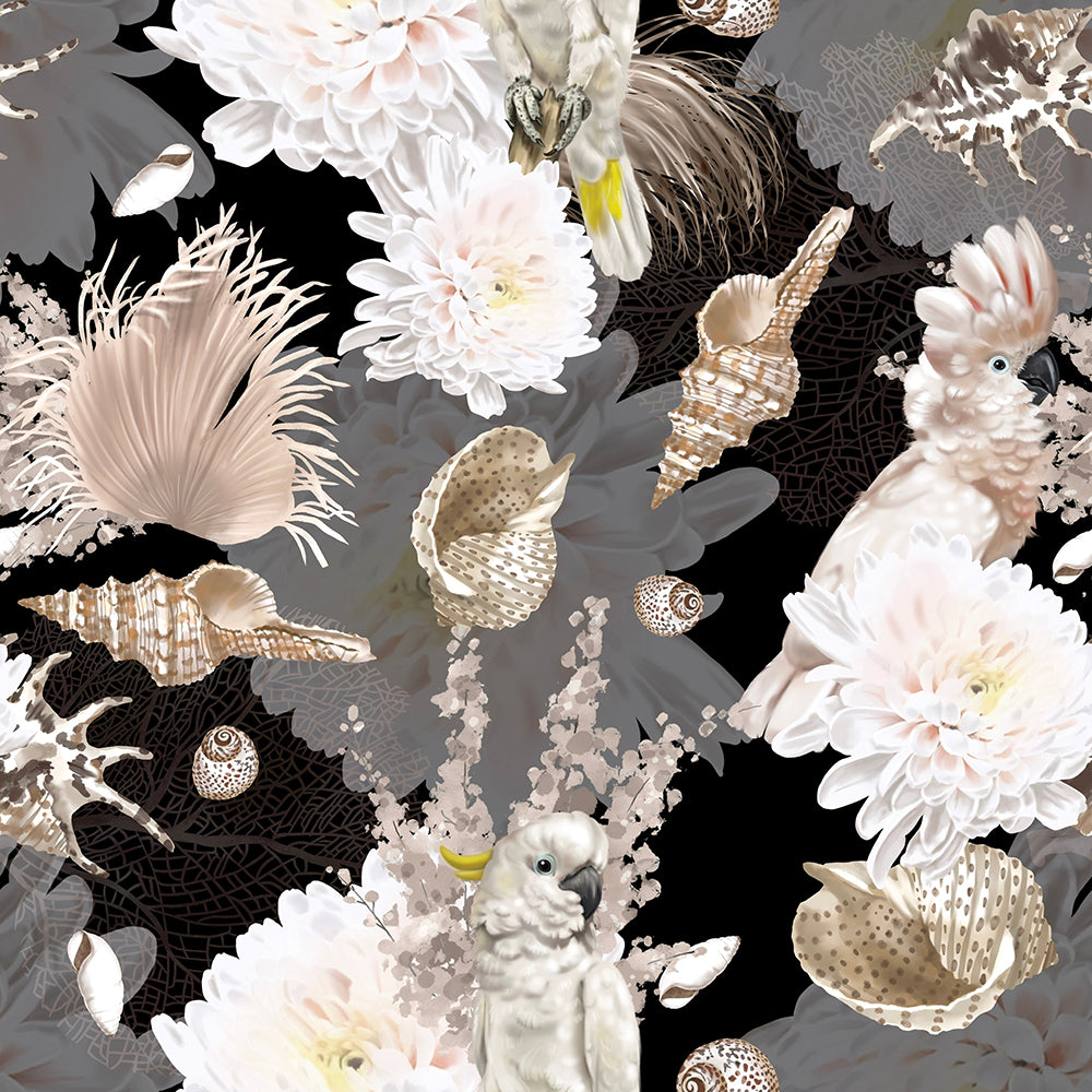Seashells And Floral-wallpaper-eco-friendly-easy-removal-Gioia Wall Art-1
