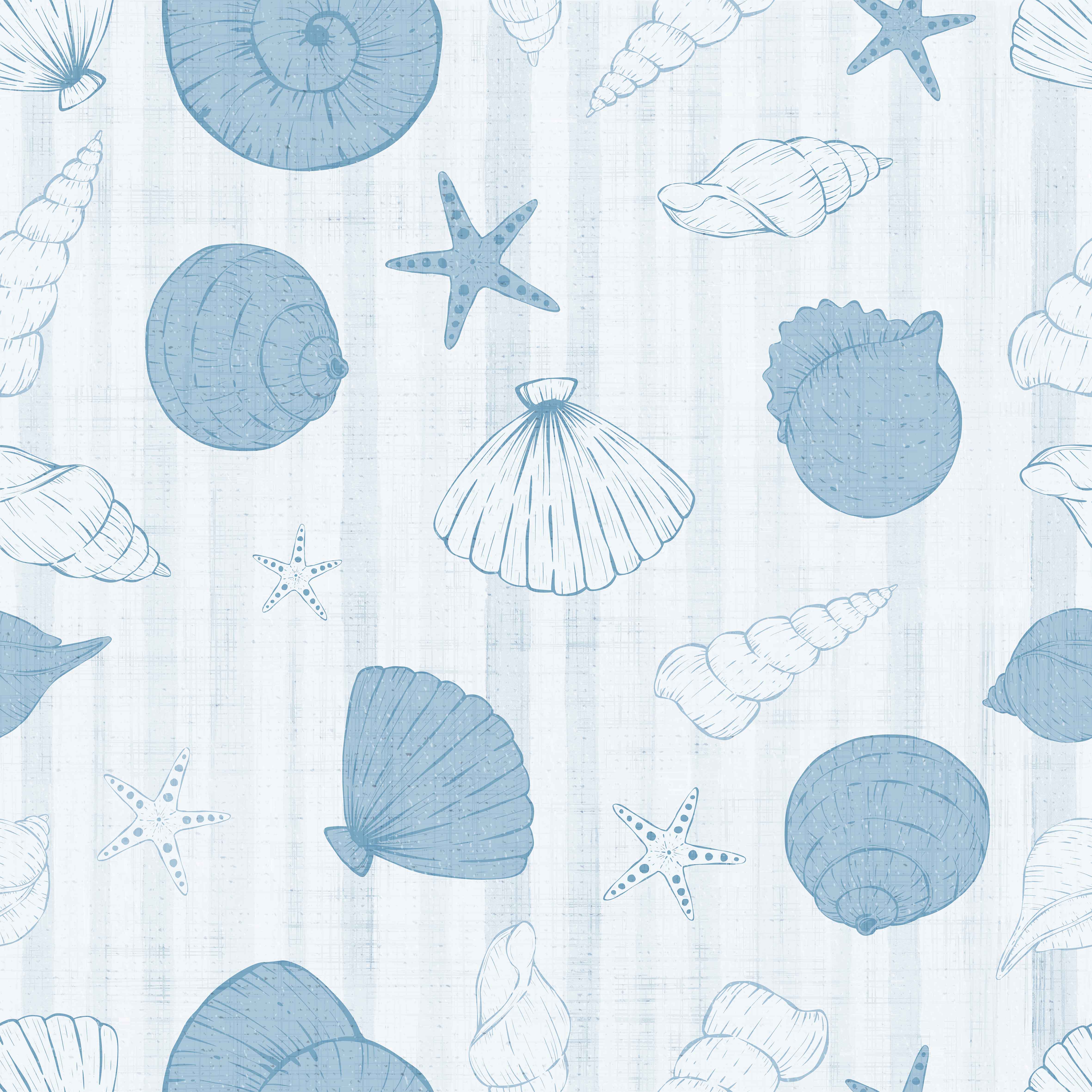 Seashells On Beach Stripes-wallpaper-eco-friendly-easy-removal-Gioia Wall Art-1