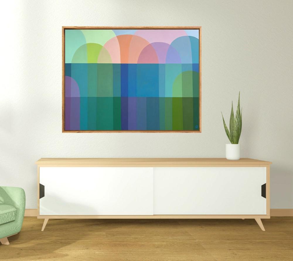 Seaside Symphony, Original Hand-Painted Canvas by Charlotte De Pace-by-Charlotte De Pace-original art-Gioia
