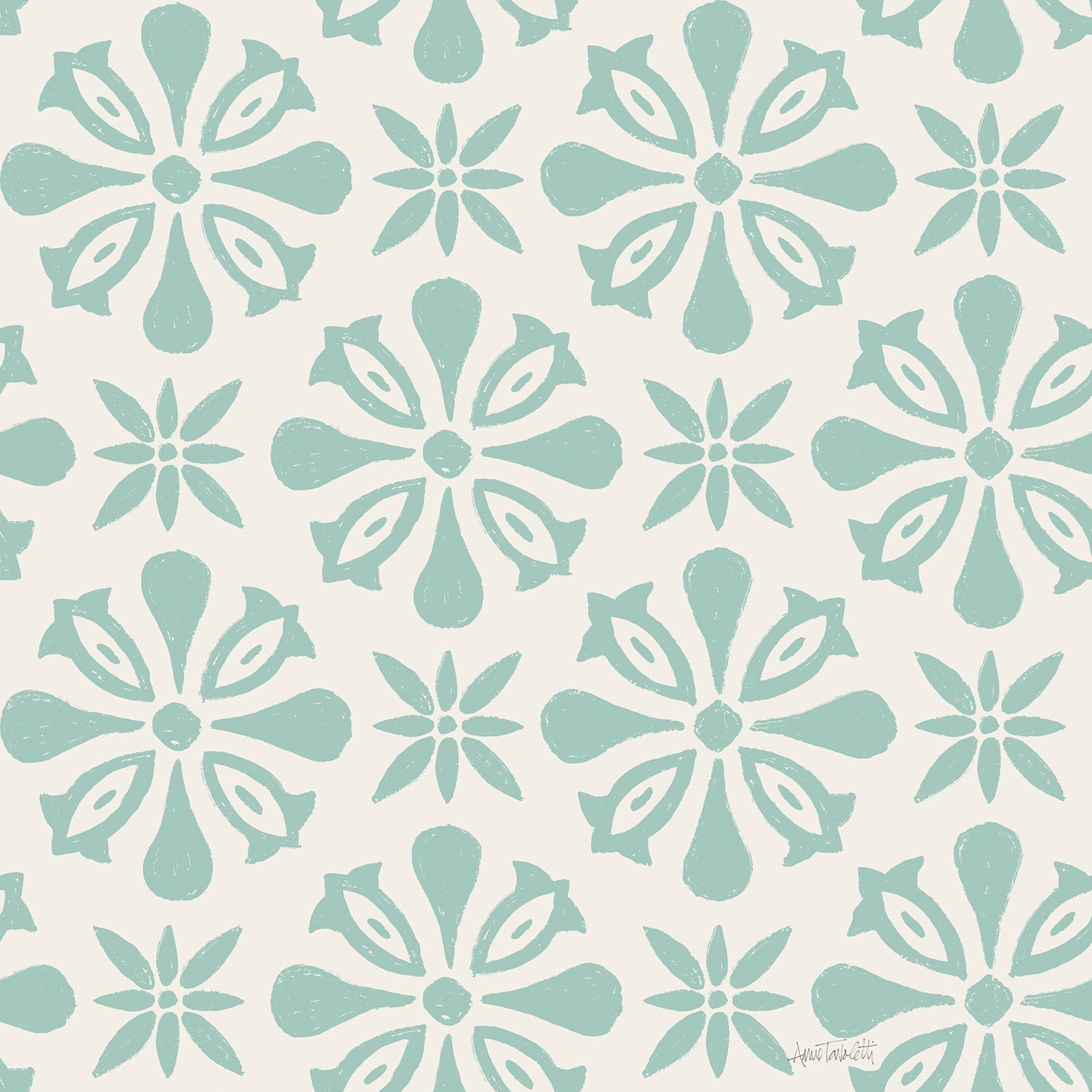 Seasonal Shades Aqua, Wallpaper