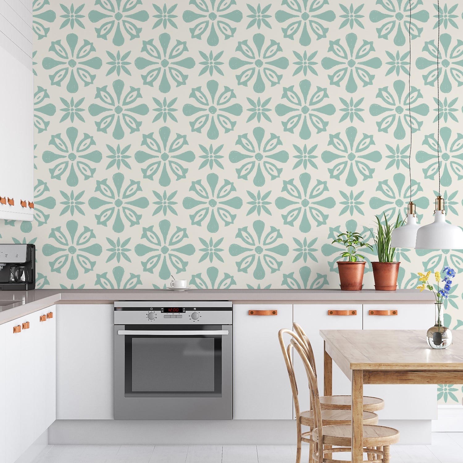 Seasonal Shades Aqua, Wallpaper