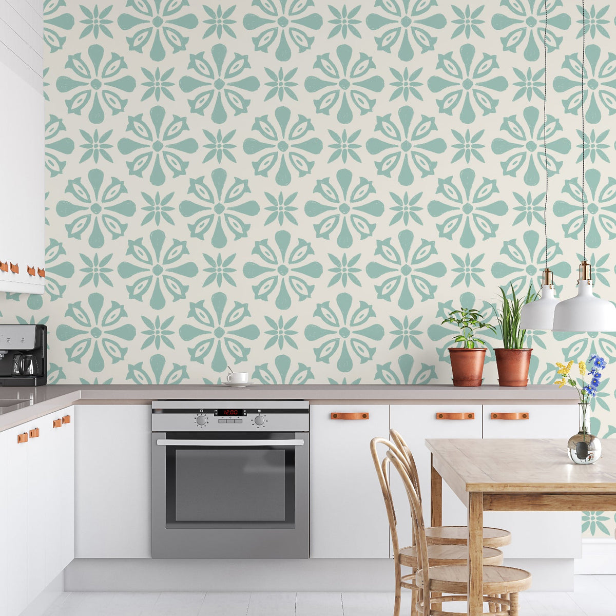 Seasonal Shades Aqua, Wallpaper