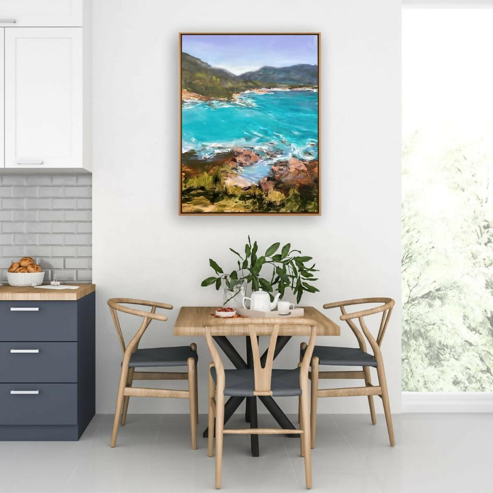 Secret Cove Beach-by-Claire Skeet-original art-Gioia