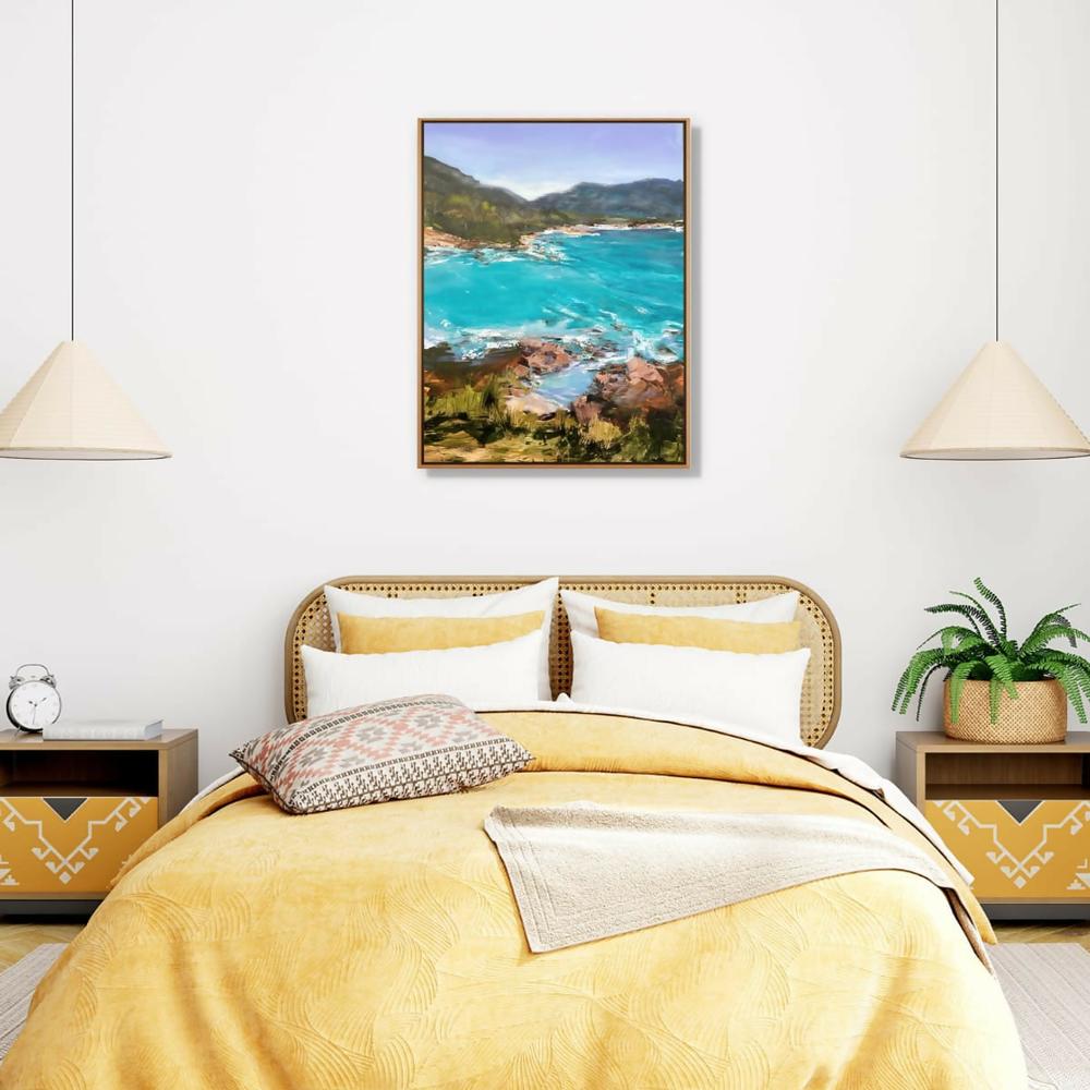 Secret Cove Beach-by-Claire Skeet-original art-Gioia