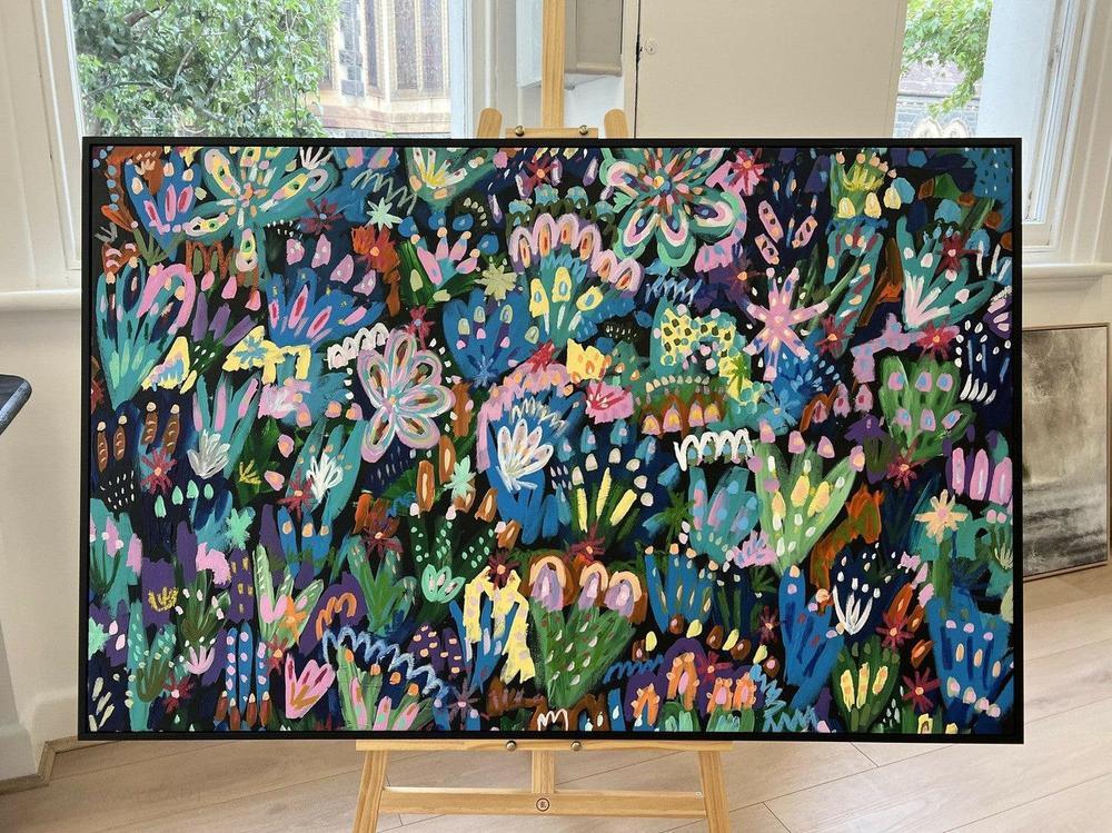 Secret Garden, Acrylic on Canvas, 90x140cm, By Victoria Corcoran , Original Artwork-by-Victoria Corcoran-original art-Gioia