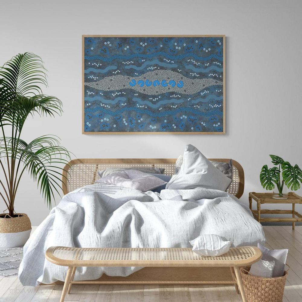 Seven Sisters, Acrylic on Canvas, 60x89cm, By Heath Tjangala Ramzan , Original Artwork-by-Gioia Wall Art-original art-Gioia