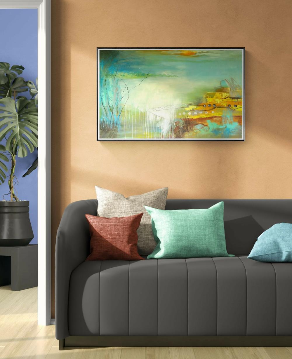 Ship of Hope coming into Dock-by-Astrid Dahl Original Art-original art-Gioia