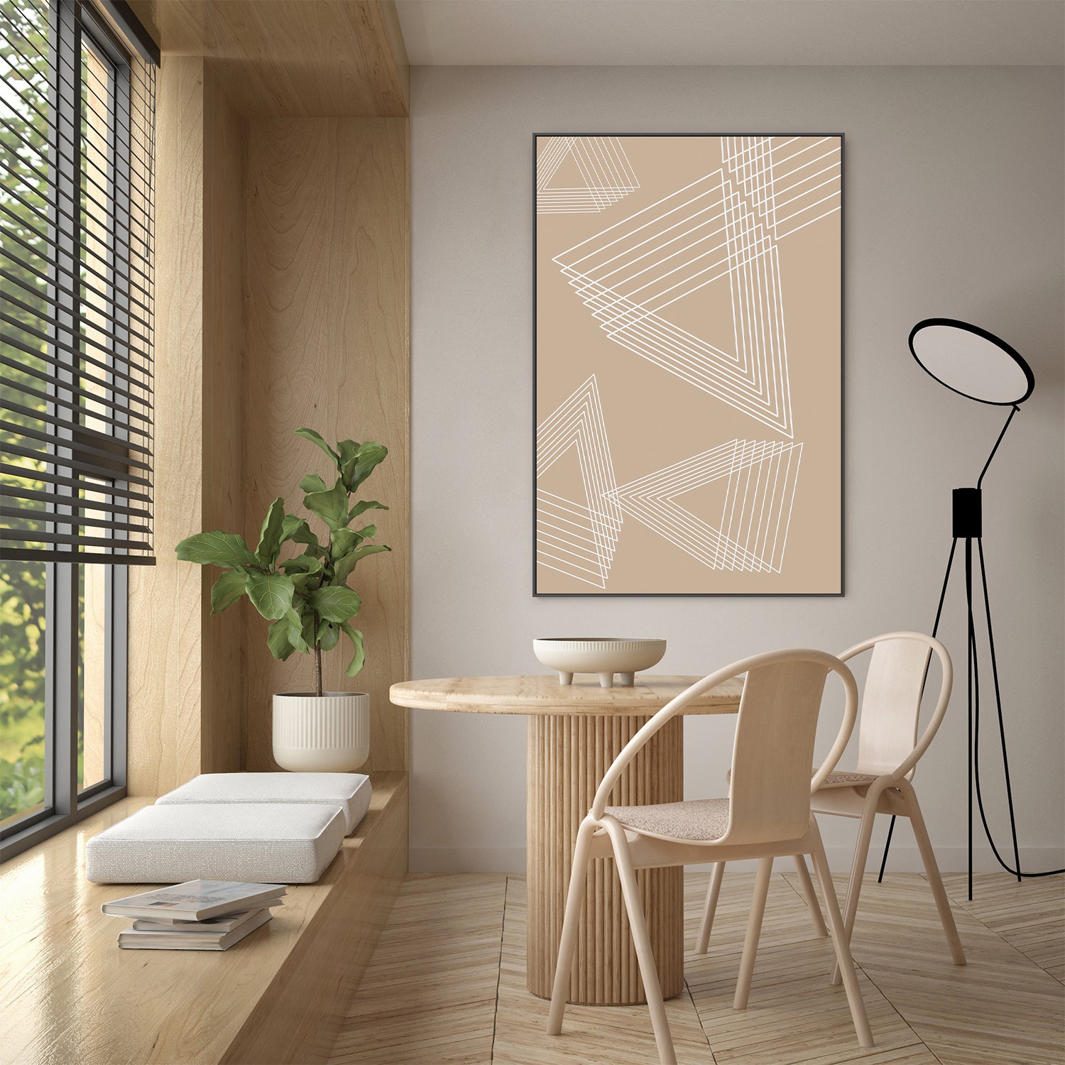 Beige Triangle Cluster