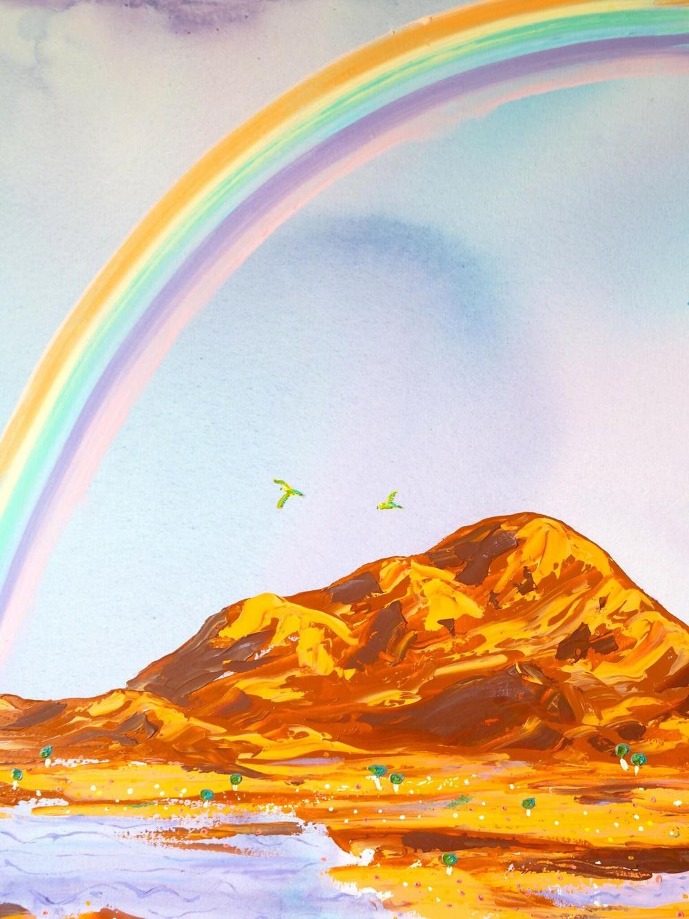 Somewhere Over The Rainbow , Original Artwork-by-Elle Pervez-original art-Gioia