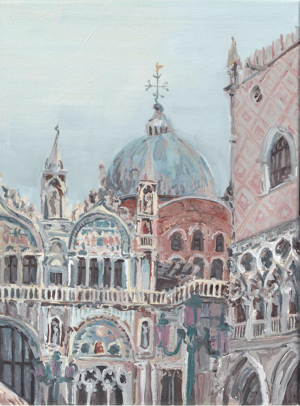 St. Mark's Basilica, Original Artwork By Alice Kwan-by-Alice Kwan-original art-Gioia