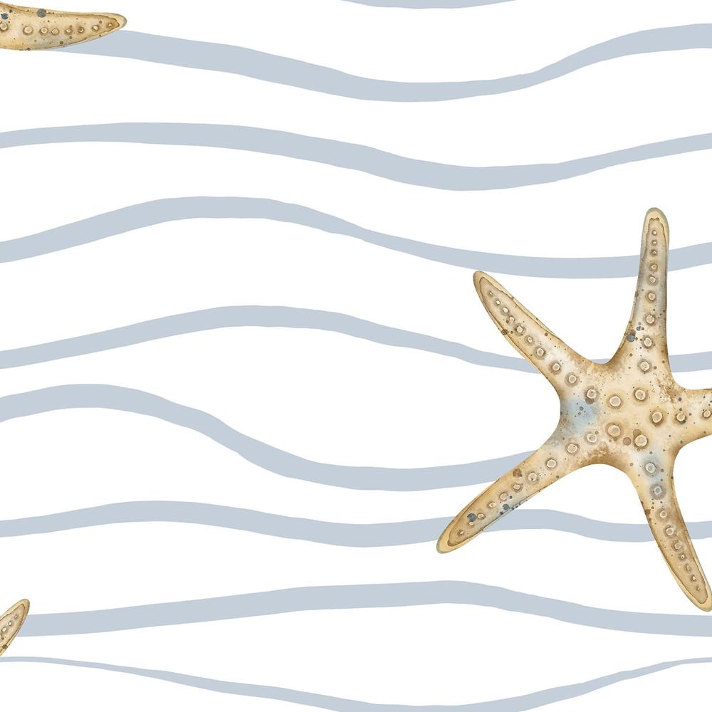 Starfish And Ocean Waves-wallpaper-eco-friendly-easy-removal-Gioia Wall Art-3