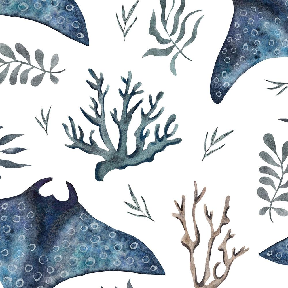 Stingrays-wallpaper-eco-friendly-easy-removal-Gioia Wall Art-3