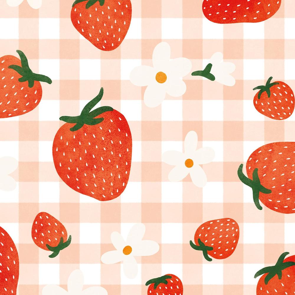 Strawberry Fields Pattern IIA-wallpaper-eco-friendly-easy-removal-Laura Marshall-4