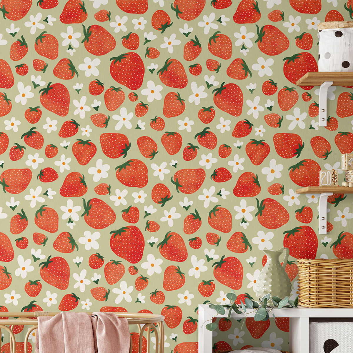 Strawberry Fields Pattern VIB-wallpaper-eco-friendly-easy-removal-Laura Marshall-2
