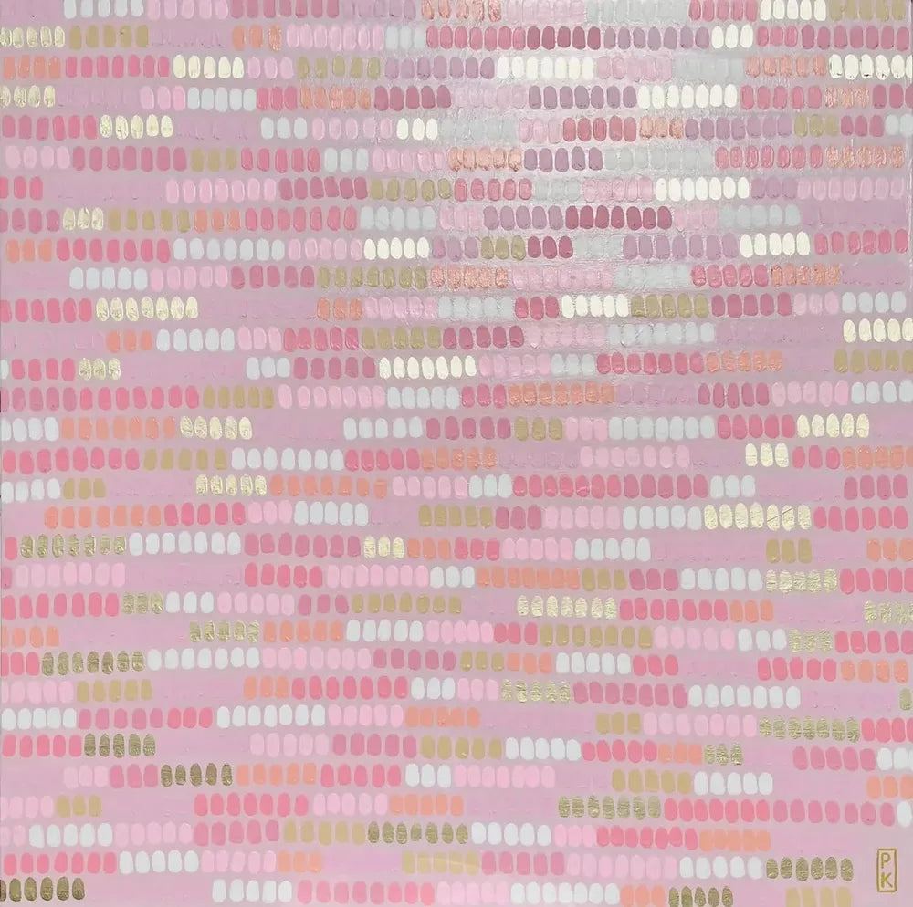 Strawberry Jelly Beans, Acrylic on Canvas, 101x101cm, By Poppy Key , Original Artwork-by-Poppy Key-original art-Gioia