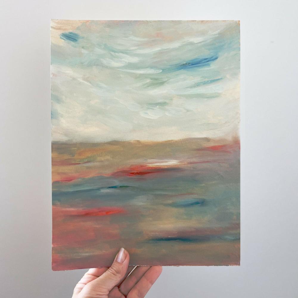 Summer Evening, Original Hand-Painted Canvas By Lucrecia Caporale-by-Lucrecia Caporale-original art-Gioia