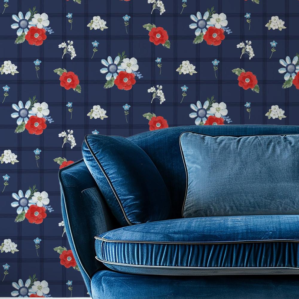 Summer Stems Pattern IIIB-wallpaper-eco-friendly-easy-removal-Beth Grove-2