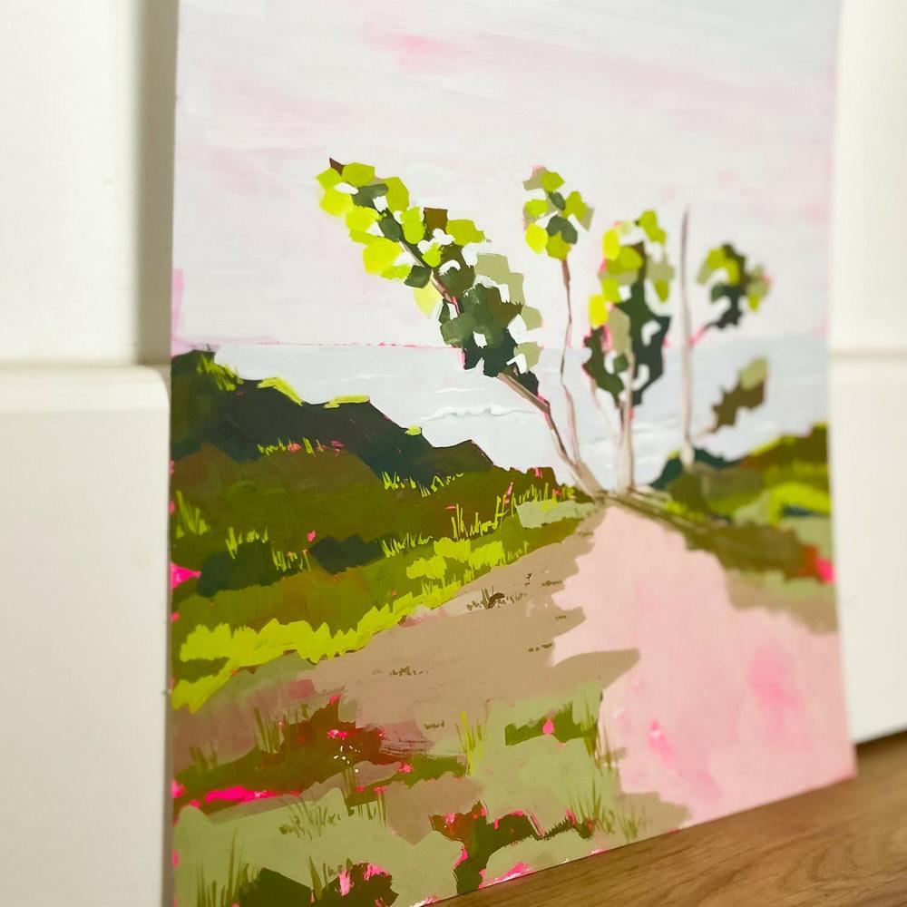 Summer Walk Original Painting-by-Lucrecia Caporale-original art-Gioia