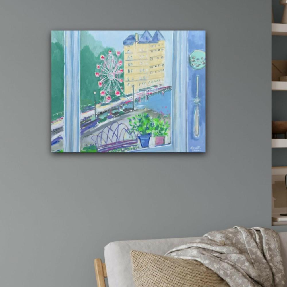 Summer on Llandudno Pier. Original hand-painted artwork by Meredith Howse.-by-Meredith Howse-original art-Gioia