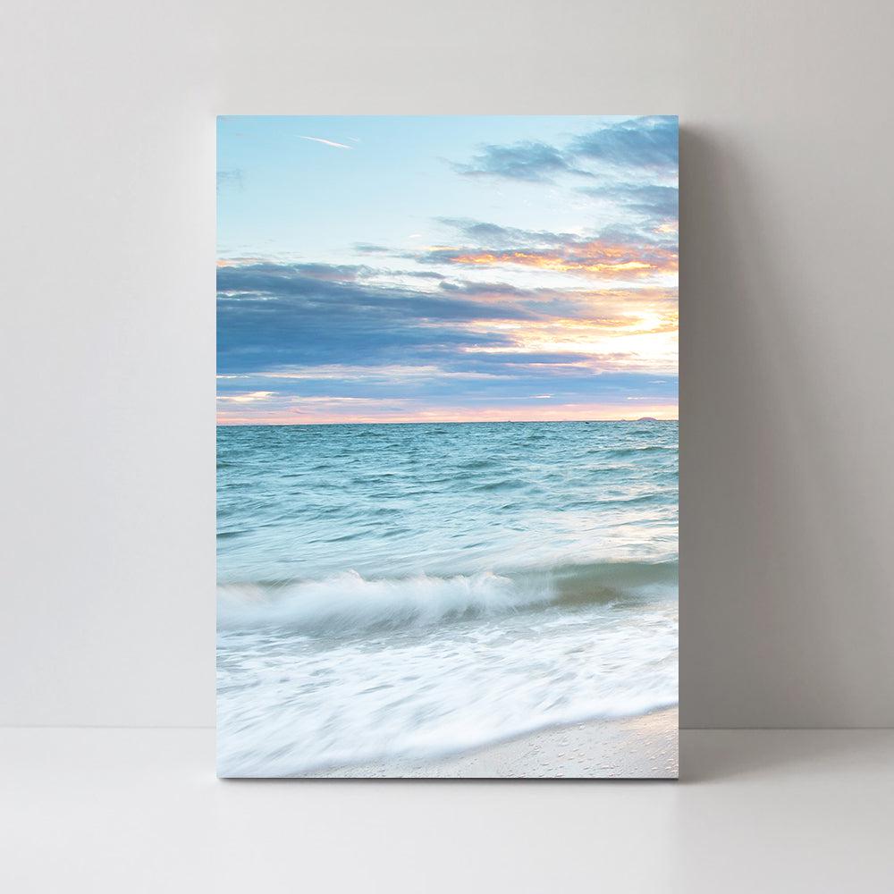 Sunrise By The Ocean, Ocean And Beach Landscape, Set Of 3-by-Gioia Wall Art-wall art print