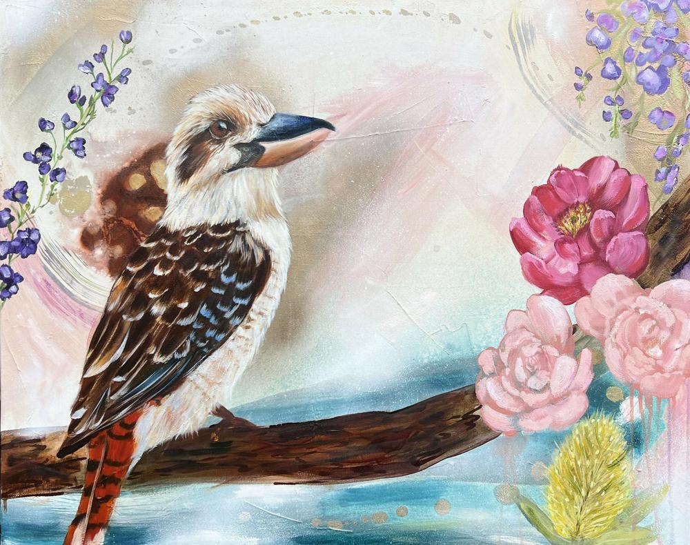 Sunrise Song, Original Hand-Painted Canvas By Emily Birdsey-by-Emily Birdsey-original art-Gioia