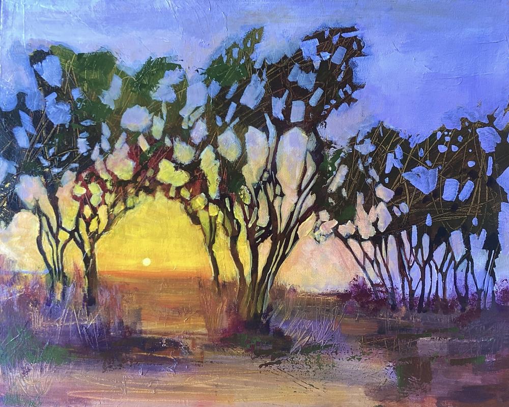 Sunset Riot-by-Claire Skeet-original art-Gioia