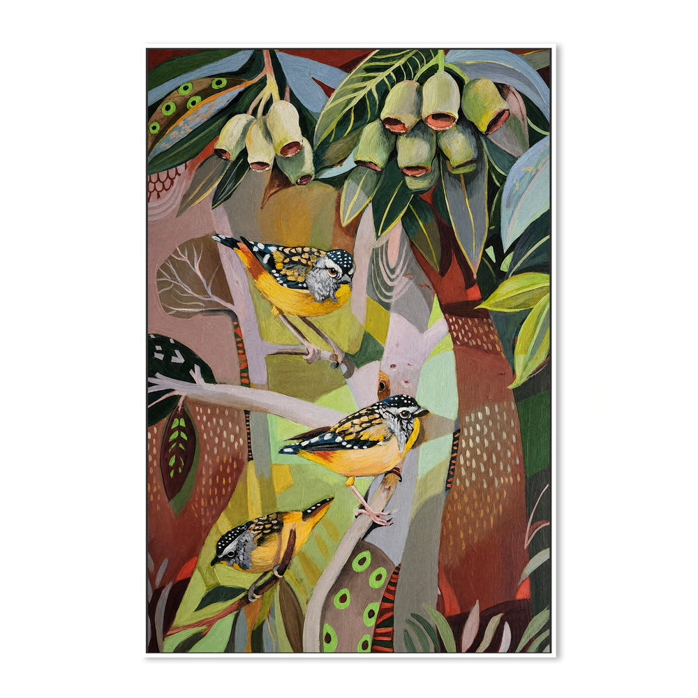 Pardalote with Gumnuts