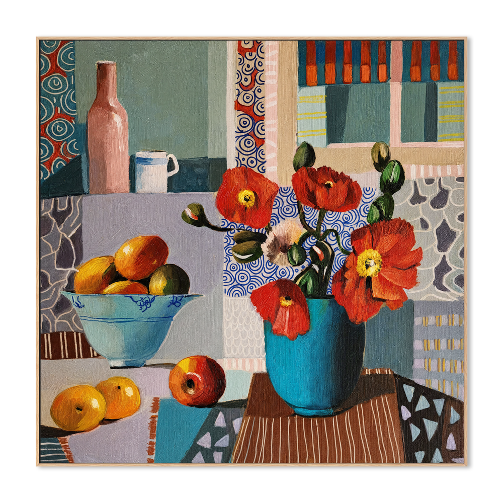 Poppies with Fruit