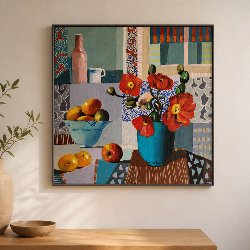 Poppies with Fruit