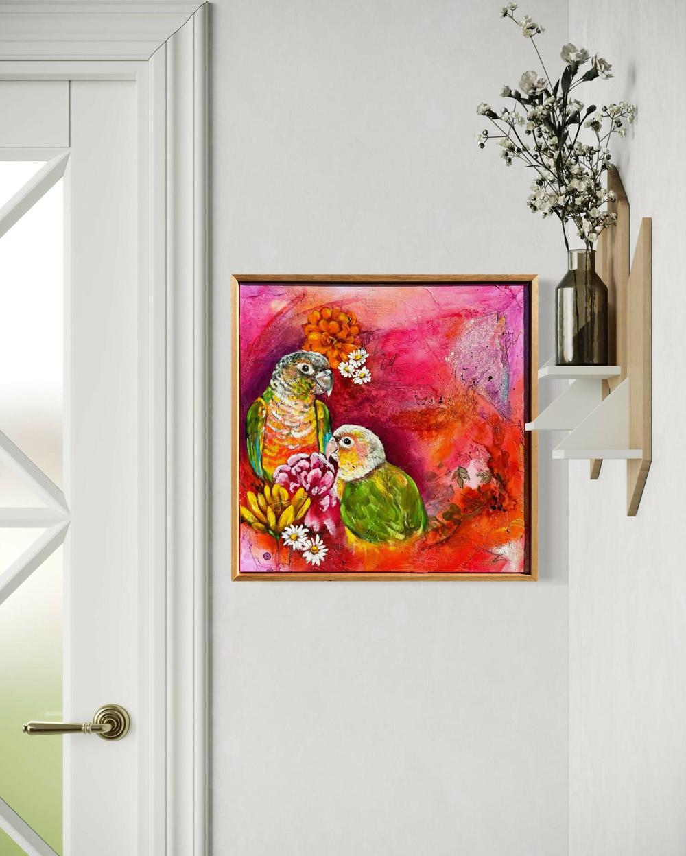 Sweet Cheeks, Original Hand-Painted Canvas By Emily Birdsey-by-Emily Birdsey-original art-Gioia