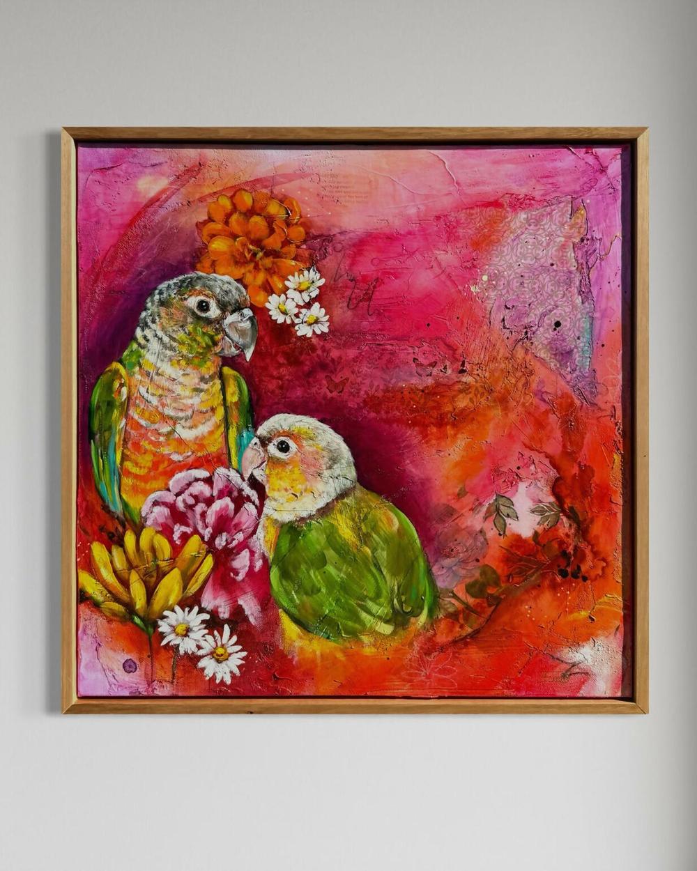Sweet Cheeks, Original Hand-Painted Canvas By Emily Birdsey-by-Emily Birdsey-original art-Gioia