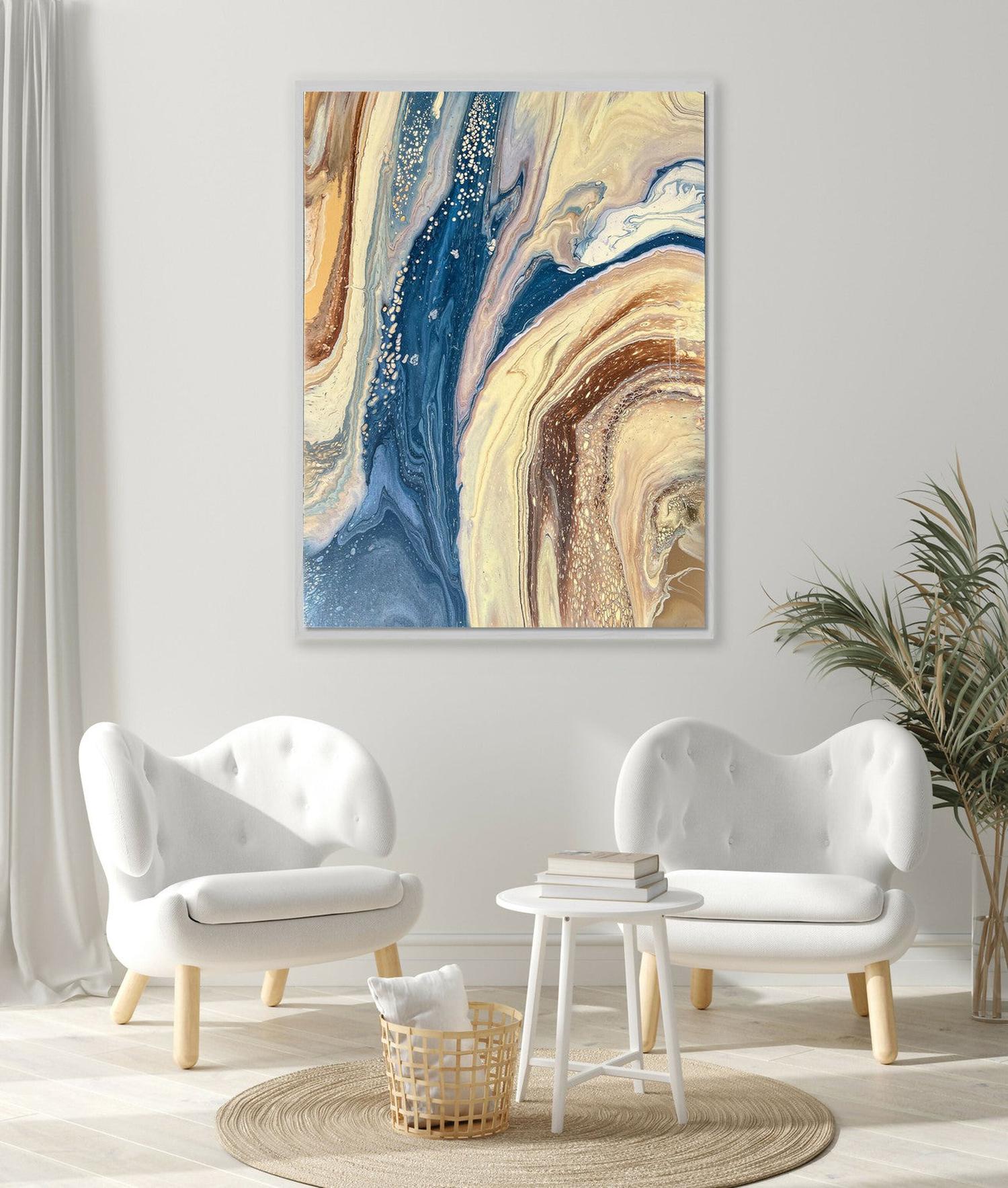 Sahara Whispers, Original Mixed Media By Jayda Koludrovic