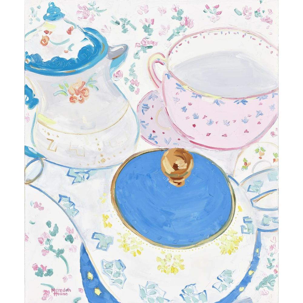 Tea Cup. Original hand-painted artwork by Meredith Howse.-by-Meredith Howse-original art-Gioia