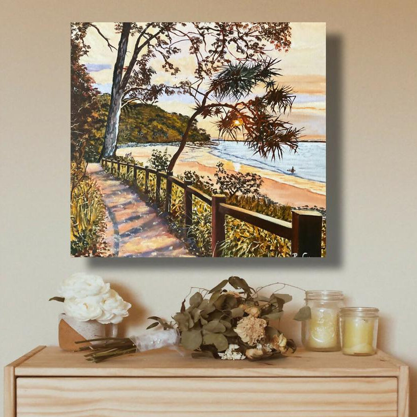 Tea Tree Bay Sunset-by-Robyn Gray-original art-Gioia