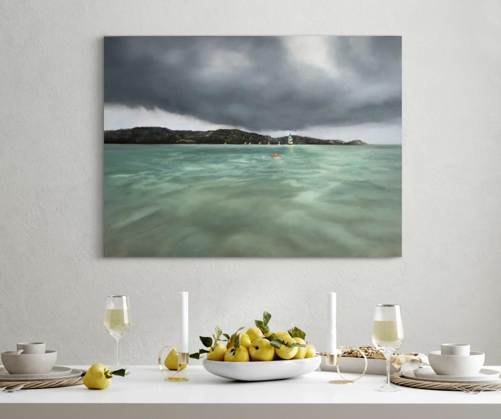 Tempest on the horizon-by-Annie Hawkins Art-original art-Gioia