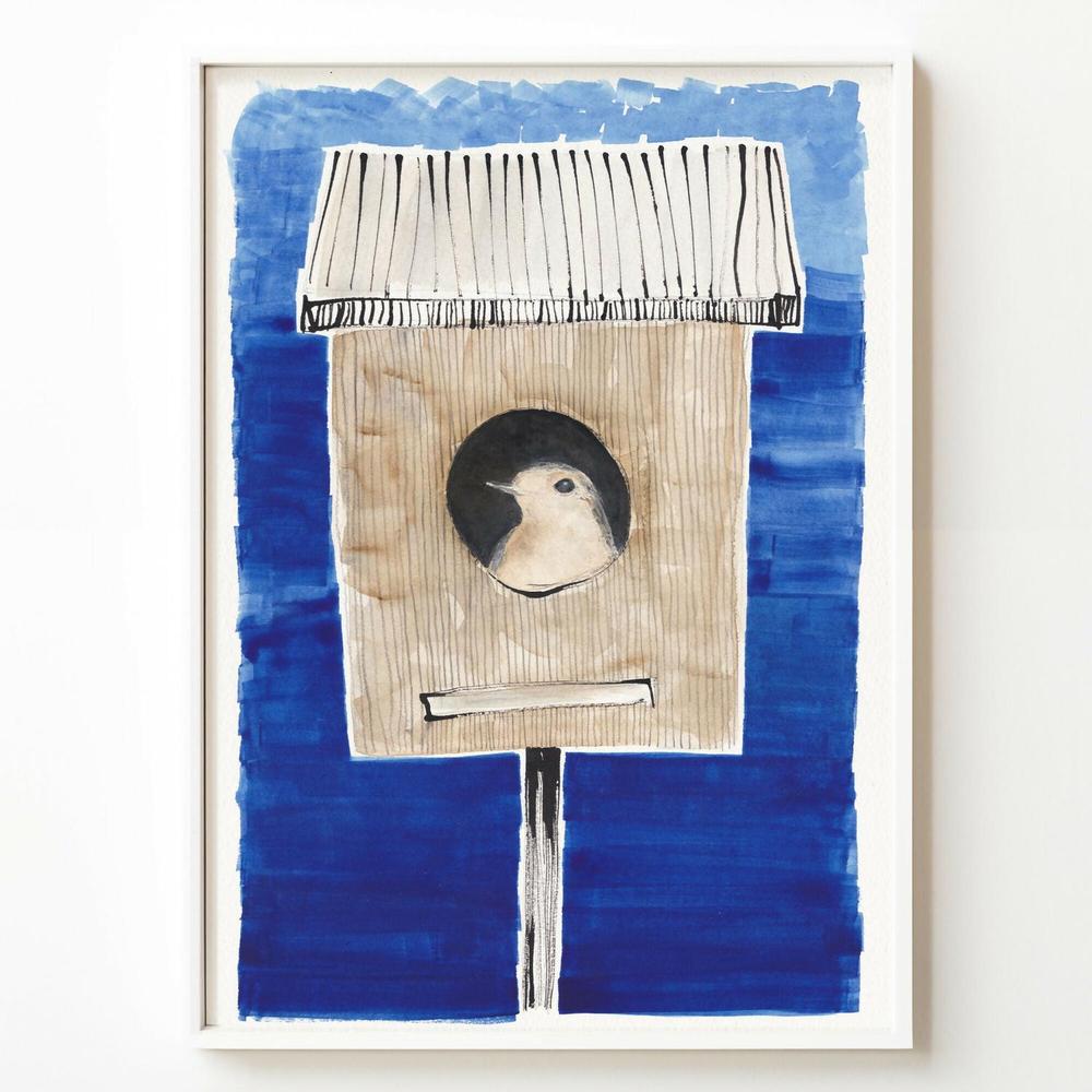 The Birdhouse Robin - 02 - Original Artwork-by-Danushka Abeygoda-original art-Gioia