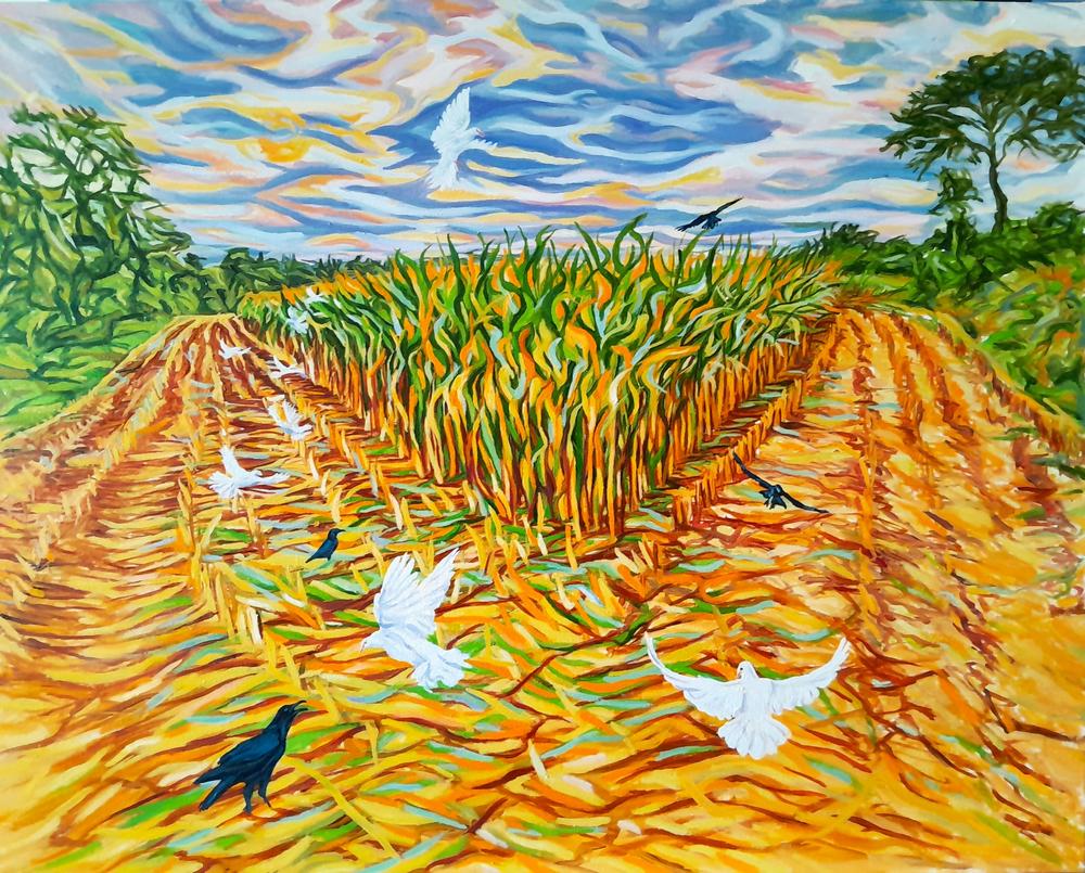 The Cornfield-by-Brian Purcell Original Art-original art-Gioia