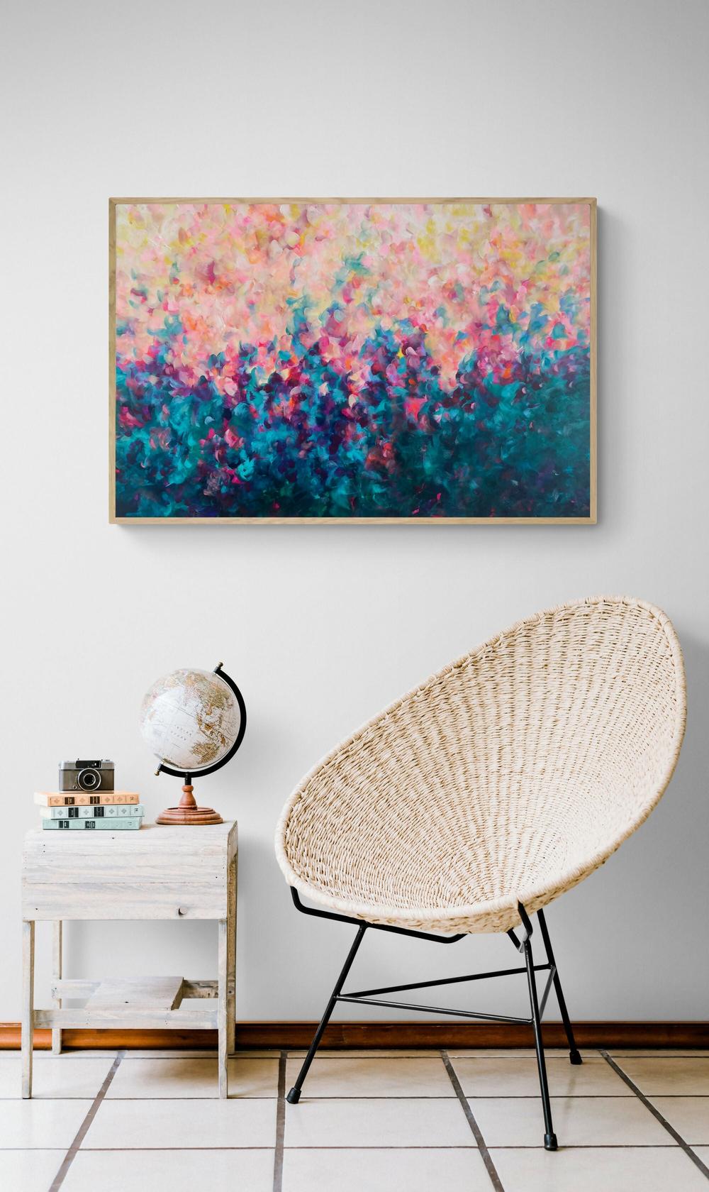 The Garden Breathes Love , Original Artwork-by-Katherine Spiller-original art-Gioia