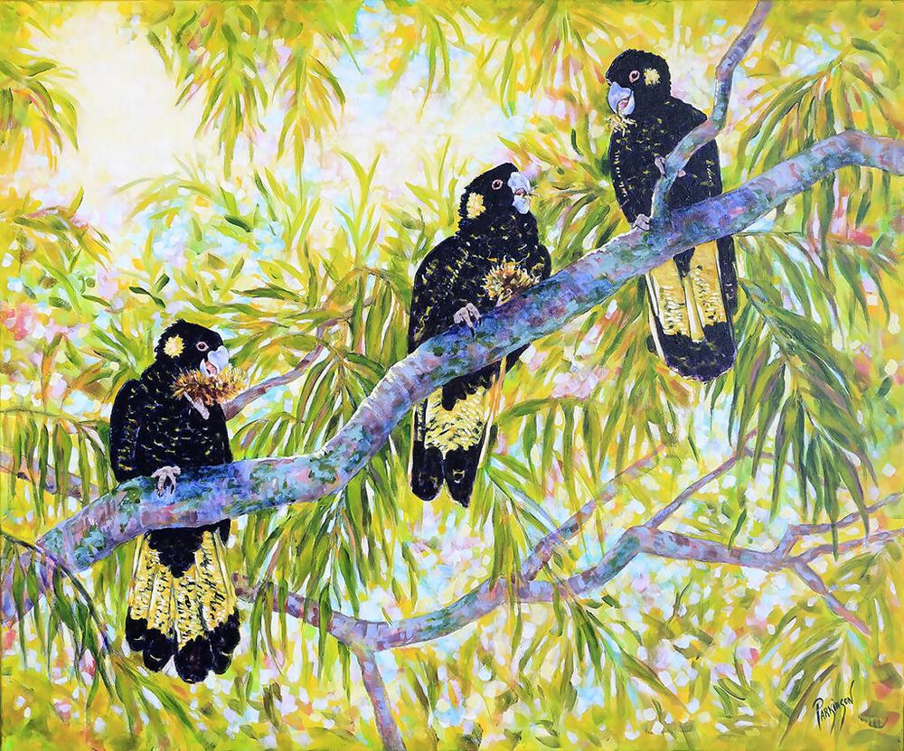 The Joy of Stolen Banksias-by-Judi Parkinson-original art-Gioia