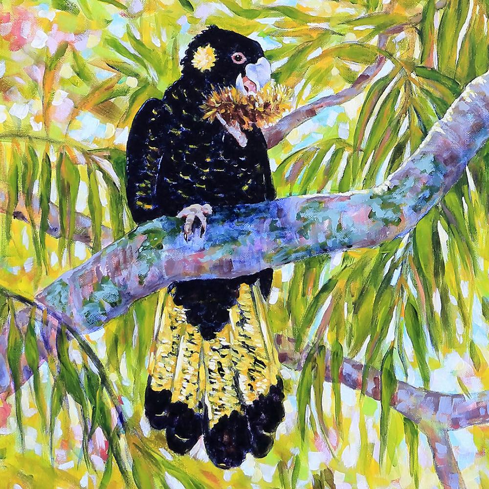 The Joy of Stolen Banksias-by-Judi Parkinson-original art-Gioia