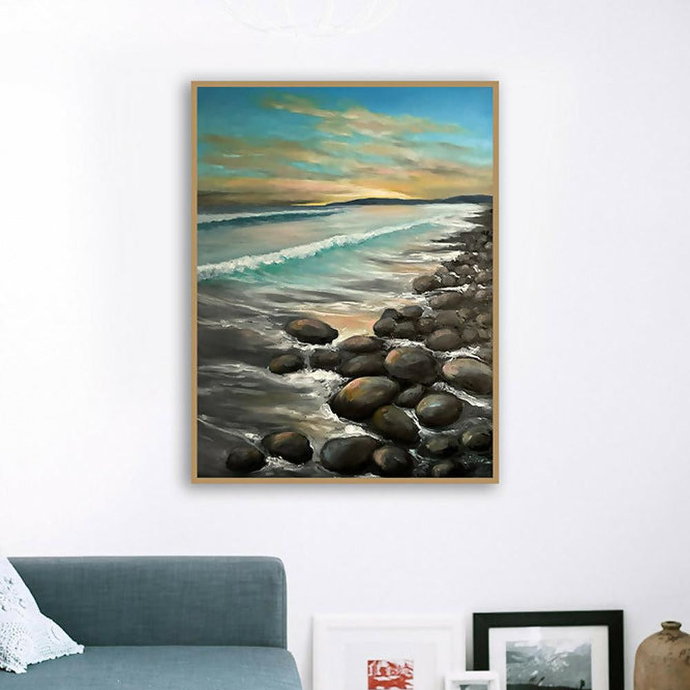 The Rocky Shore-by-Pamela Gleeson Original Art-original art-Gioia