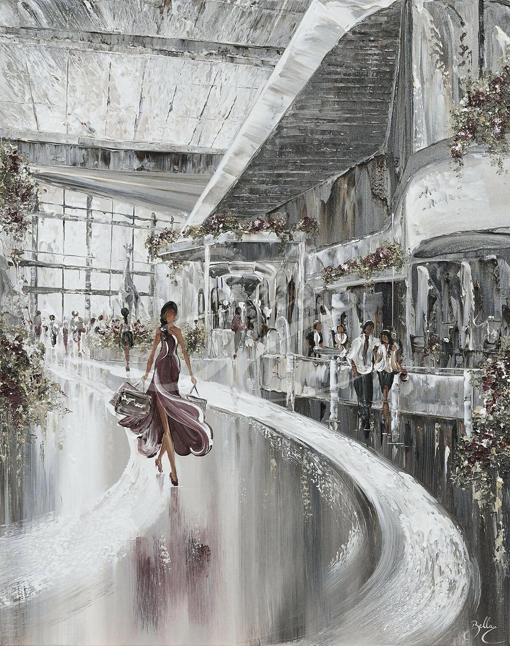The Social Quarter, Chadstone, Original Hand-Painted Canvas By Isabella Karolewicz-by-Isabella Karolewicz-original art-Gioia