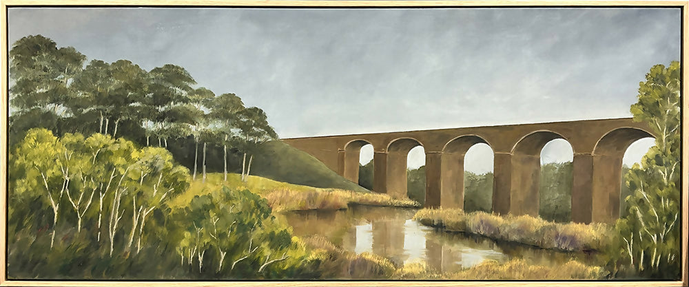The Viaduct at Malmsbury-by-Pamela Gleeson-original art-Gioia