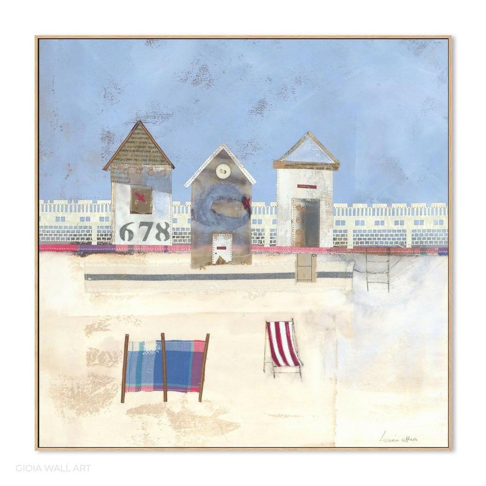 The Windbreak, Mixed Media on Paper, 42x49cm, By Louise O'Hara , Original Artwork-by-Louise O’Hara-original art-Gioia