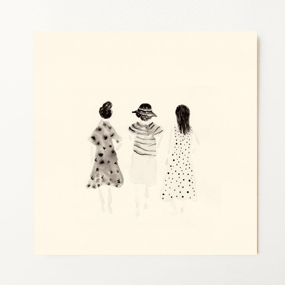 Three Women , Original Artwork-by-Danushka Abeygoda-original art-Gioia