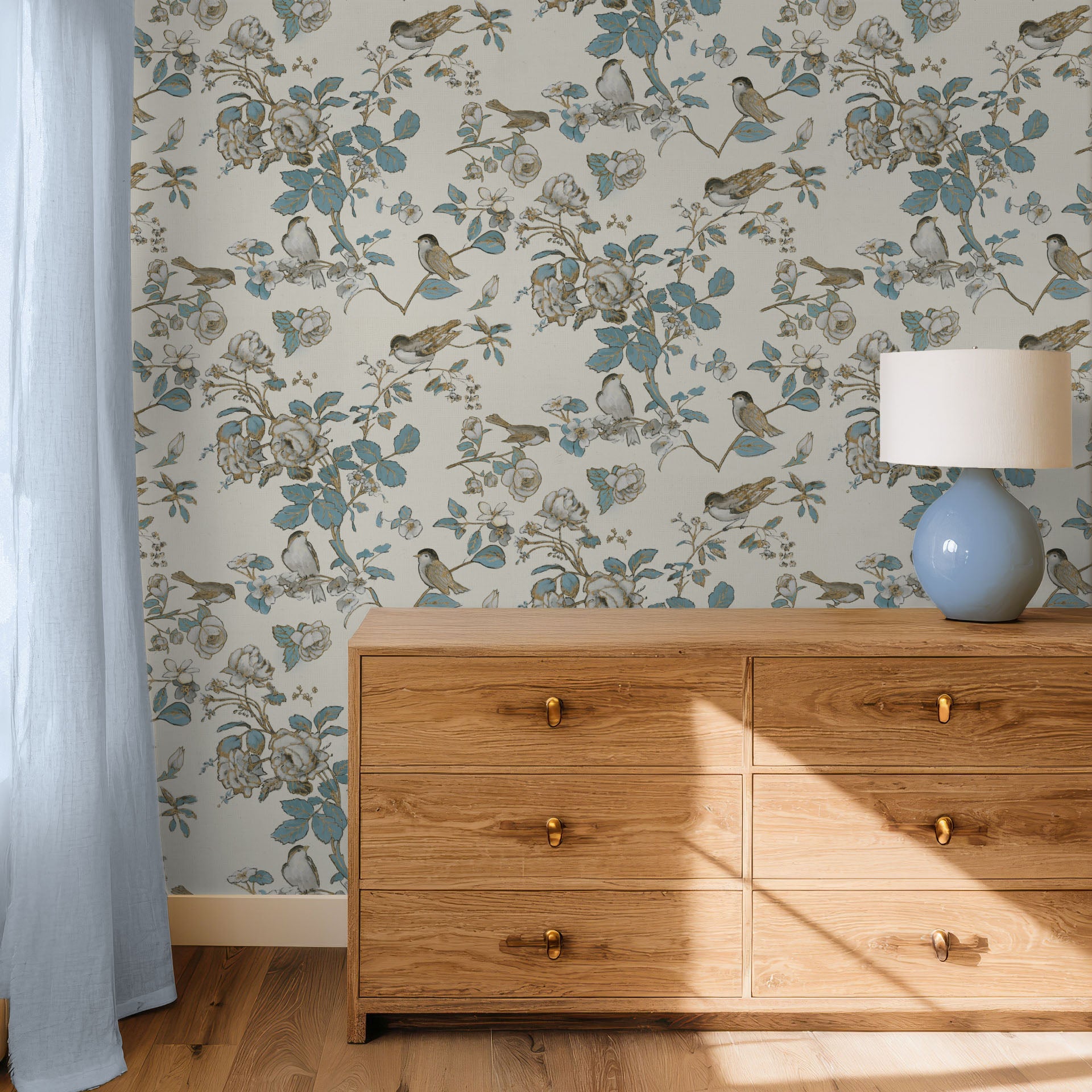 Toile Birds Pattern IB-wallpaper-eco-friendly-easy-removal-Emily Adams-5