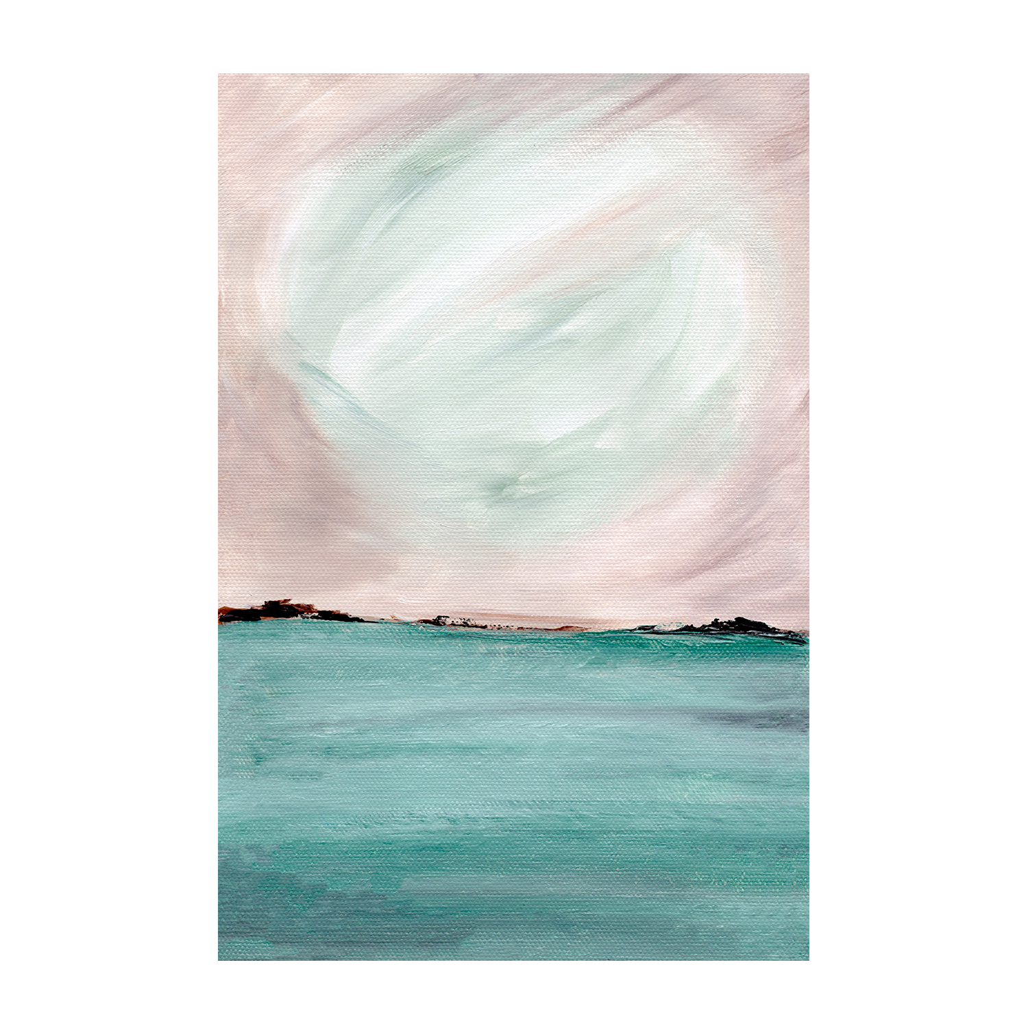 Luminous Waters, Hand-Painted Canvas