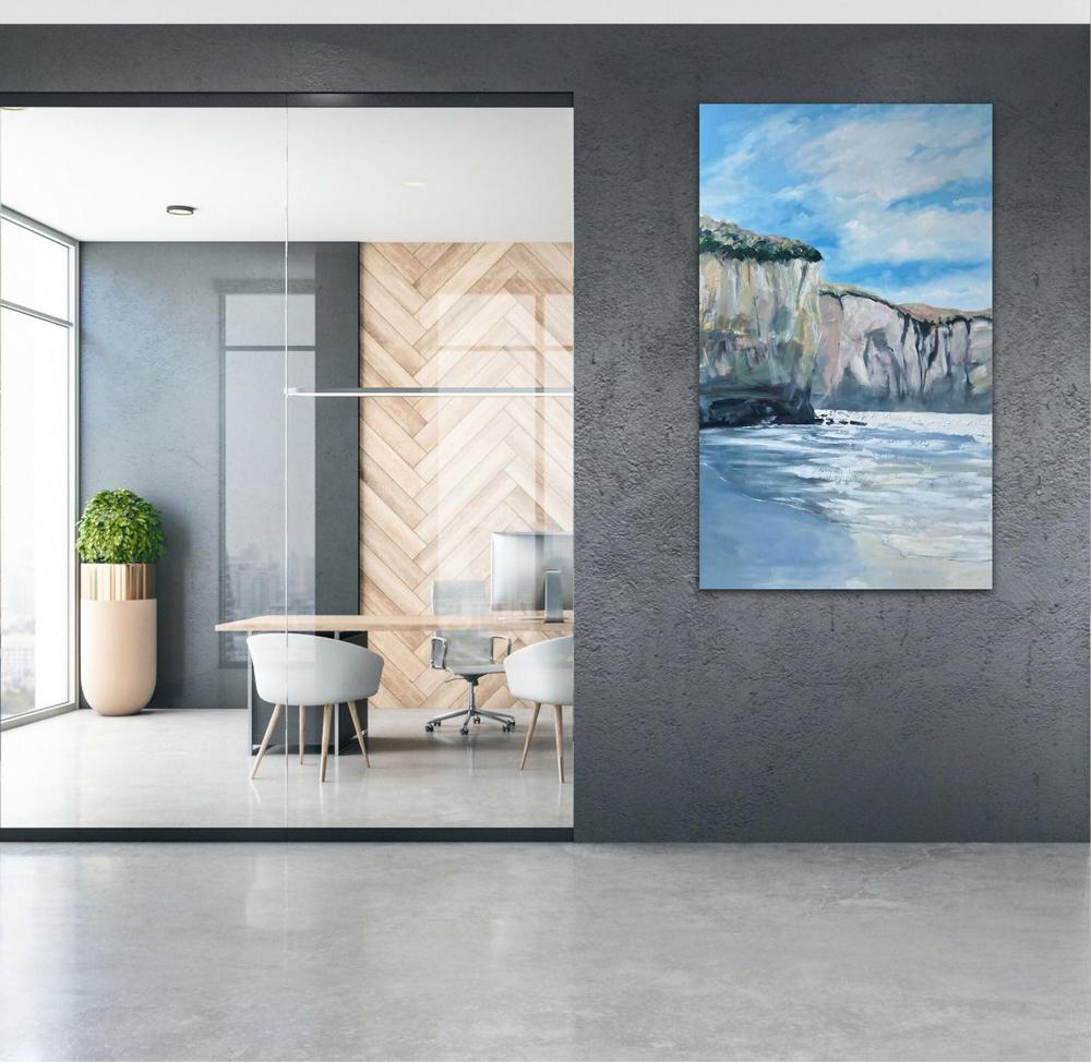 Tunnel Beach Dunedin, Original Hand-Painted Canvas By Meredith Howse-by-Meredith Howse-original art-Gioia