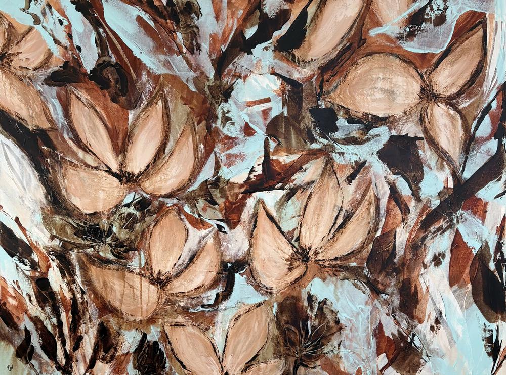 Untamed Botanical Reverie-by-Carrie Welsh-original art-Gioia